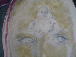 Detail, Mother and Child Drawing by  Paul Beattie